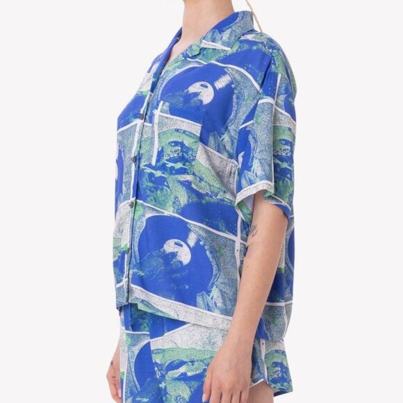 Obey Atoll Blue Multi Shirt - Picture 5 of 6